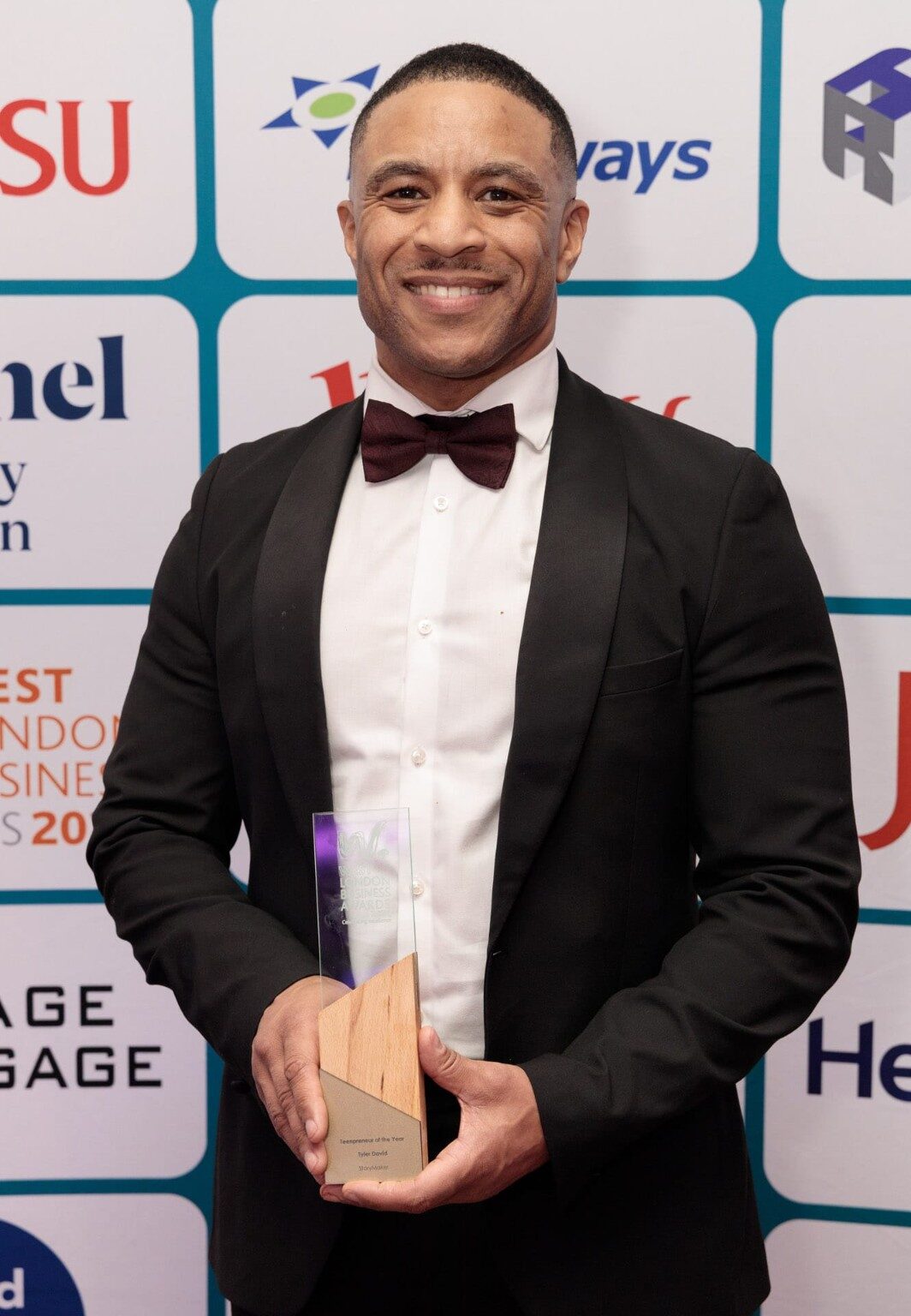 Julian Hall receiving an award
